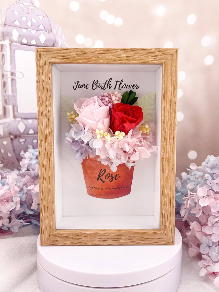 June Birth Flower Everlasting Rose Frame - Floever
