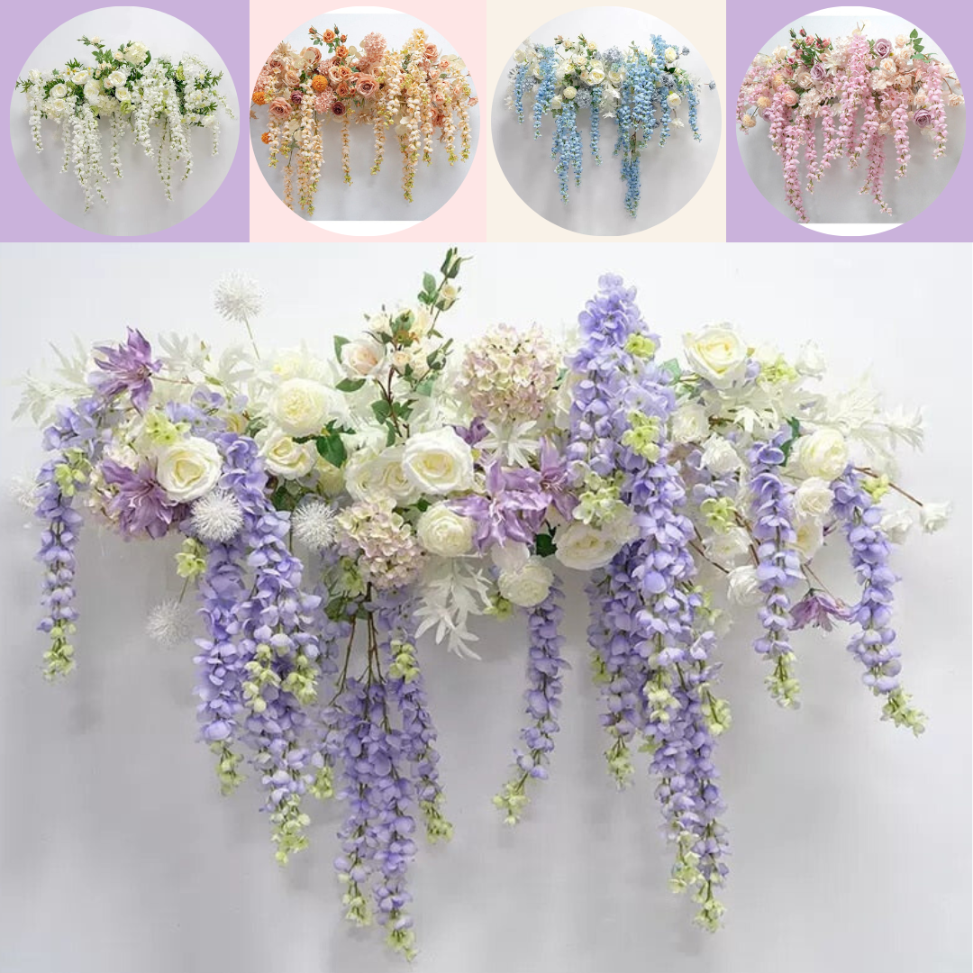 Graceful Cascading Wisteria Floral Wall Décor - Floever