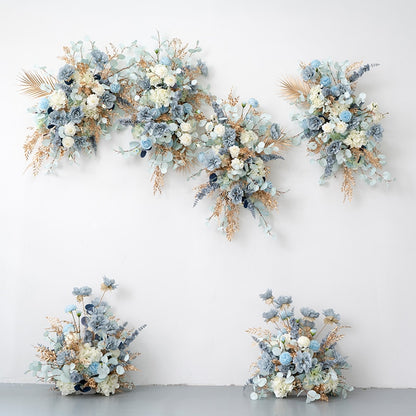 Twilight Serenity Blue & Gold Party Floral Decor - Floever