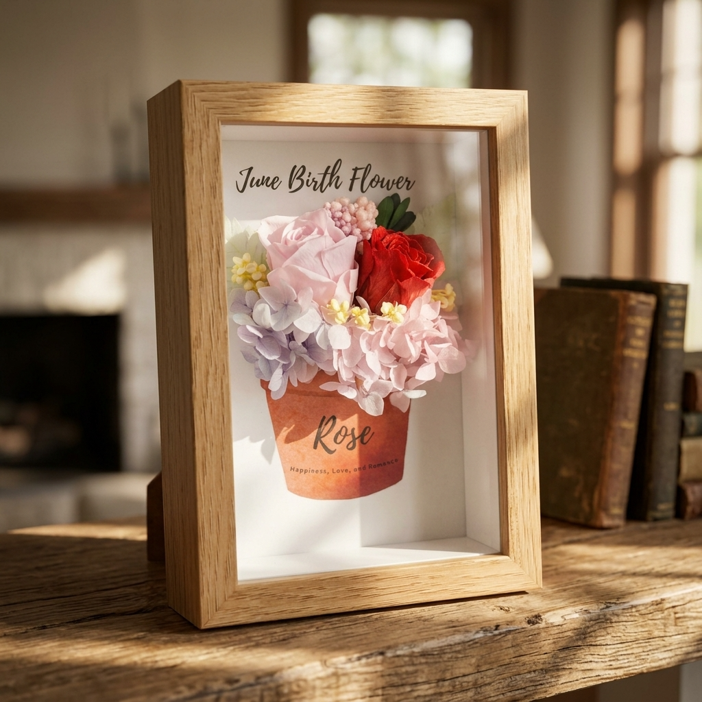June Birth Flower Frame - Floever