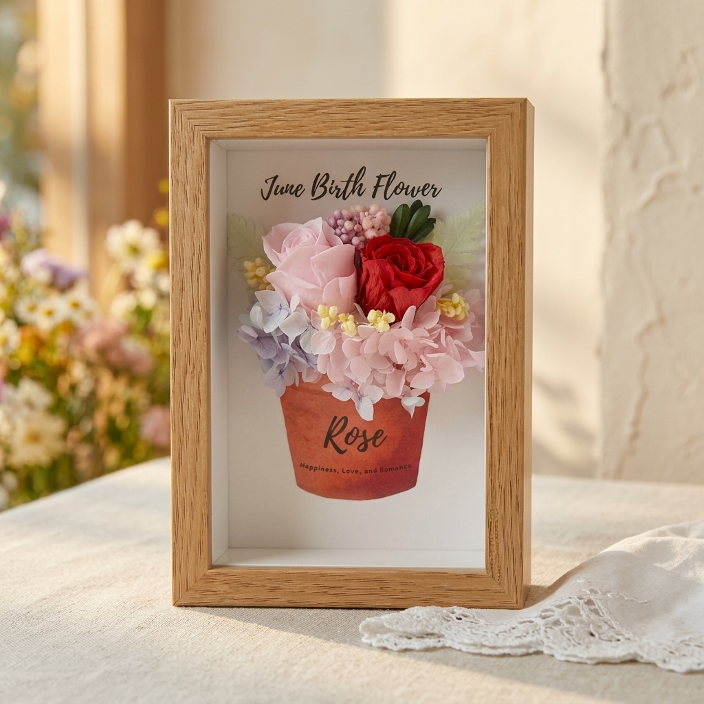 June Birth Flower Frame - Floever