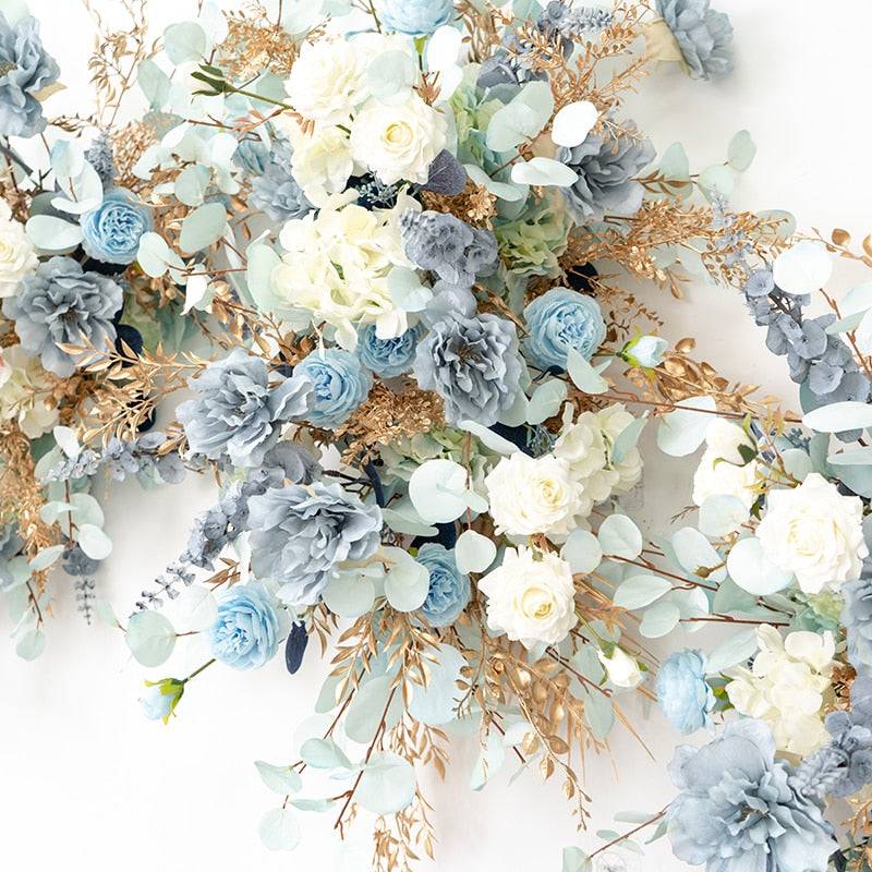 Twilight Serenity Blue & Gold Party Floral Decor - Floever