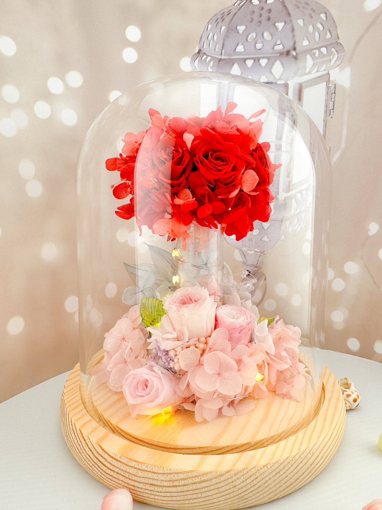 Everlasting Flowers Glass Dome Light - Floever