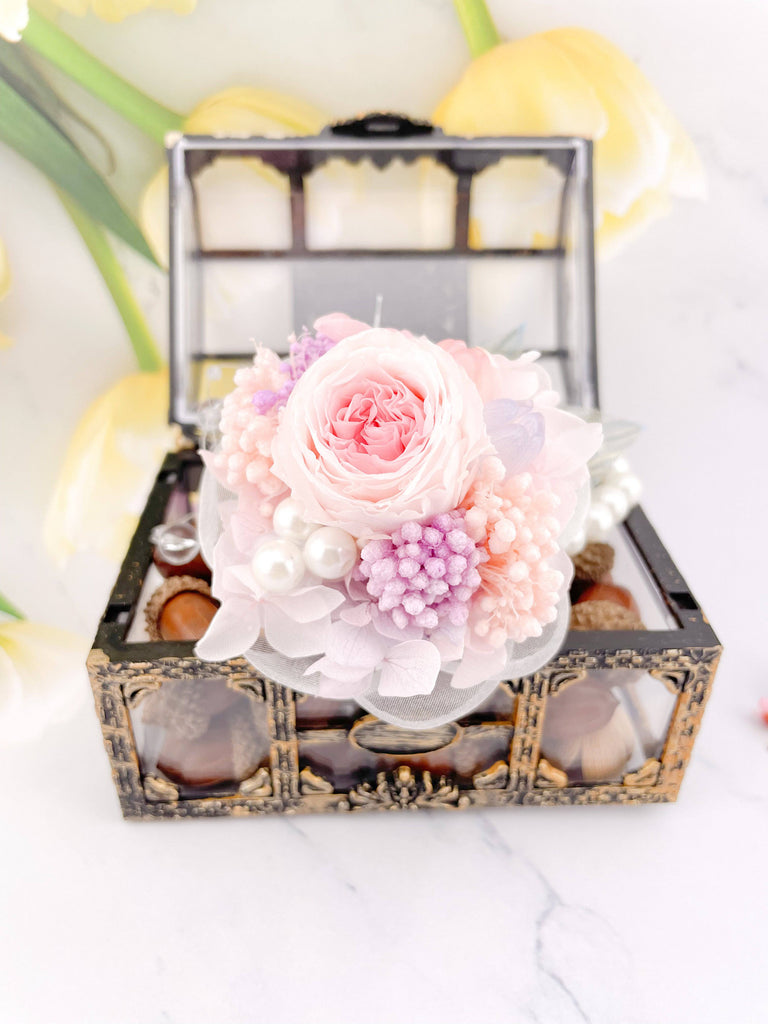 Everlasting Pink Rose Wrist Corsage - Floever