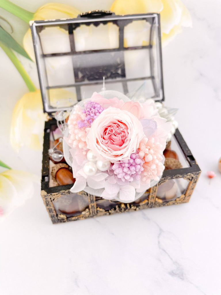 Everlasting Pink Rose Wrist Corsage - Floever