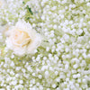 Pure Ivory Rose White Baby Breath Flower Arrangement - Floever