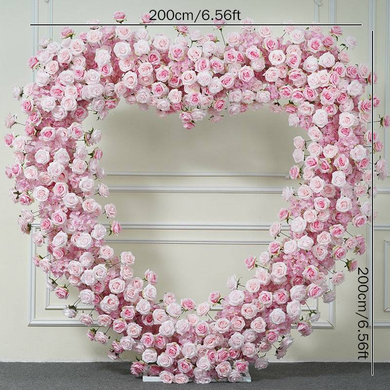 Romantic Red Rose Heart Floral Arrangement Arbor - Floever