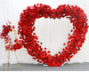 Romantic Red Rose Heart Floral Arrangement Arbor - Floever