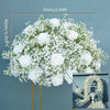 Elegant White Rose and Baby's Breath Flower Arrangement - Floever