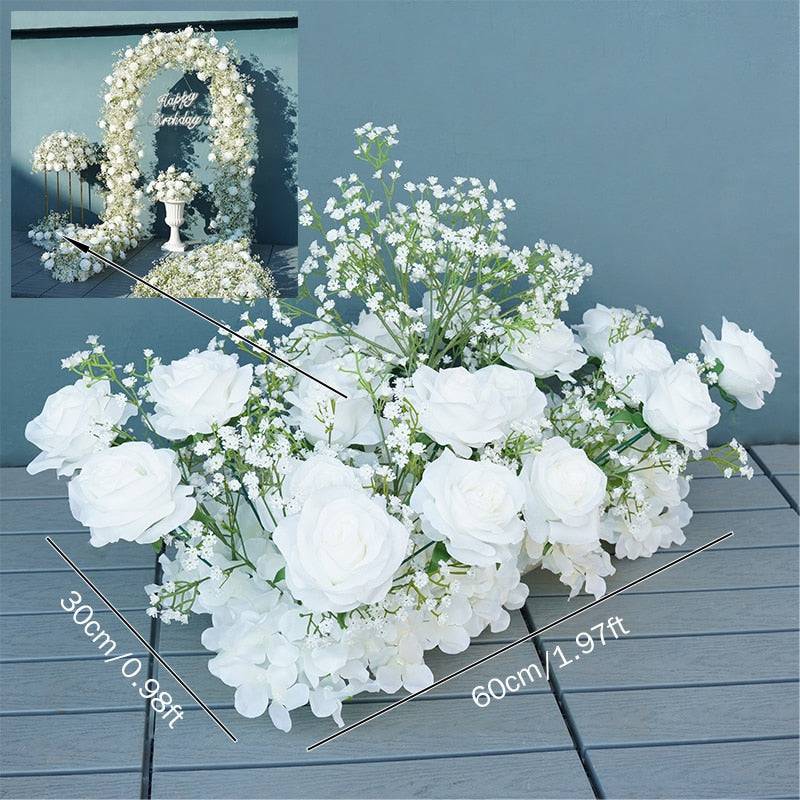 Elegant White Rose and Baby's Breath Flower Arrangement - Floever