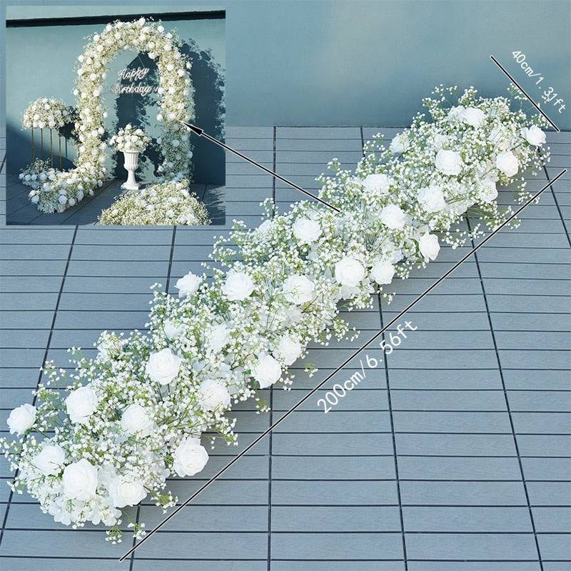 Elegant White Rose and Baby's Breath Flower Arrangement - Floever