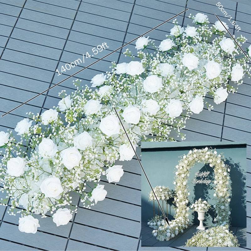 Elegant White Rose and Baby's Breath Flower Arrangement - Floever