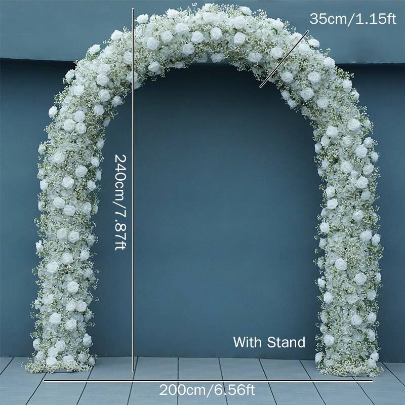 Elegant White Rose and Baby's Breath Flower Arrangement - Floever