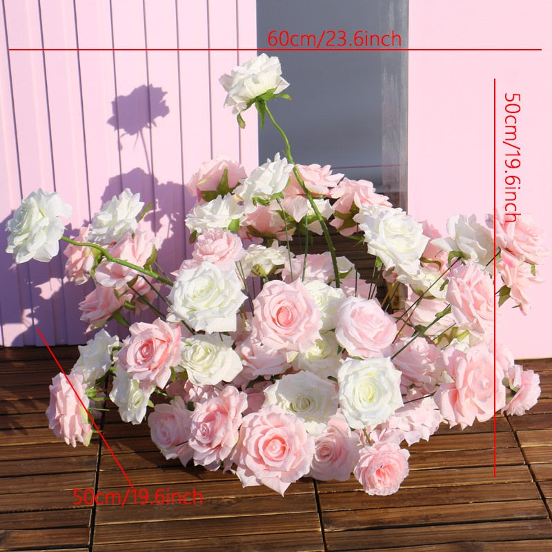 Rose Mist Grass Leaf  Wedding Backdrop party flowers Arrangement Props - Floever's Life