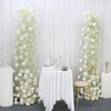 Ivory Rose White Gypsophila Baby Breath Flower Row Arrangement Wedding Backdrop Prop Table Flower Runner - Floever's Life